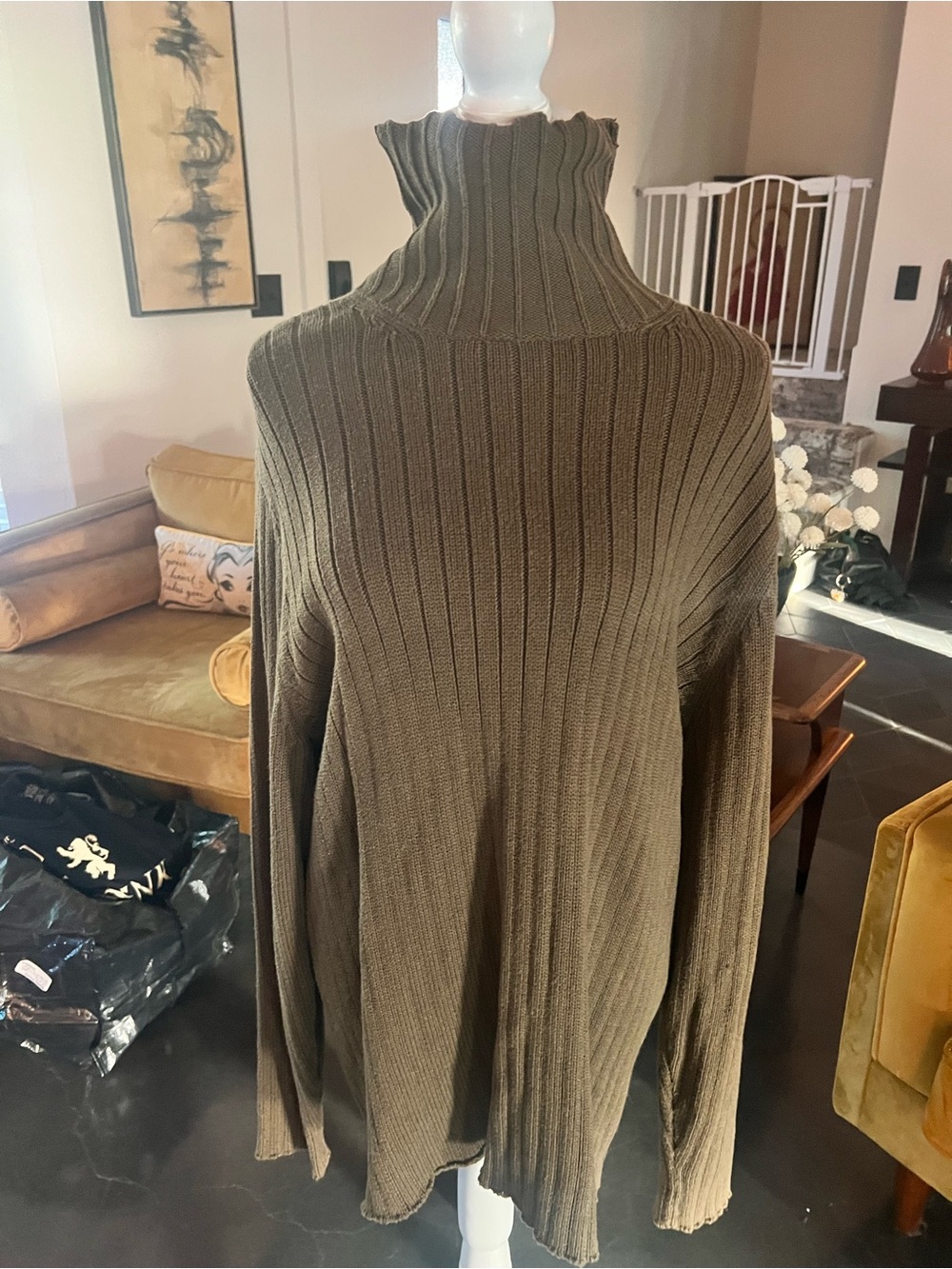 Old Navy olive green  Ribbed Knit Sweater